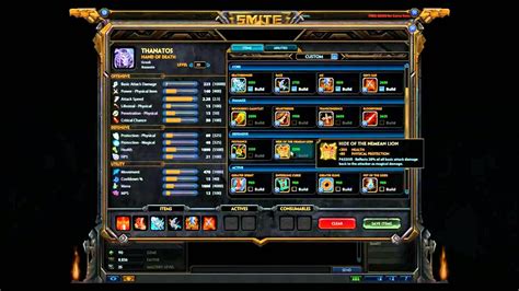 Smite : Thanatos Build Tutorial - YouTube