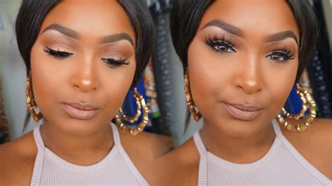 SOFT GLAM MAKEUP TUTORIAL – BROWN/ DARK SKIN | EXTRASHADE