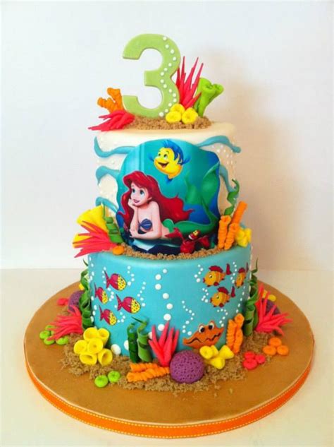 La sirenita | Mermaid birthday cakes, Little mermaid birthday cake ...