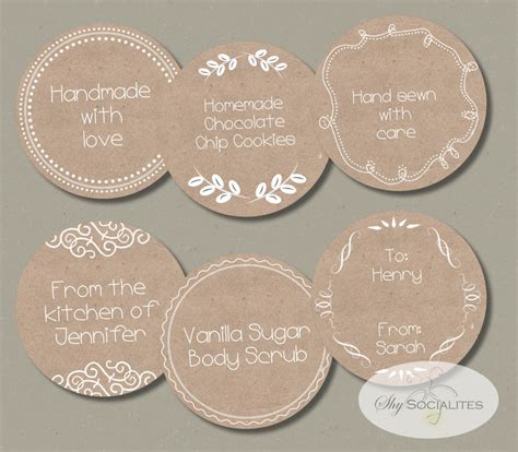 Brown Paper Labels or Gift Tags INSTANT DOWNLOAD Printable | Etsy