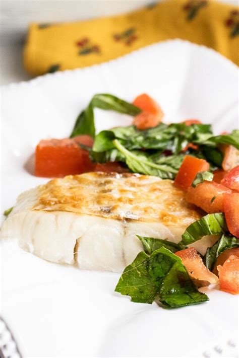 Parmesan Baked Haddock with Fresh Tomatoes and Basil