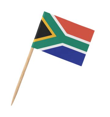 Wooden Stick With A Miniature South African Flag Made, Stick, Isolated ...