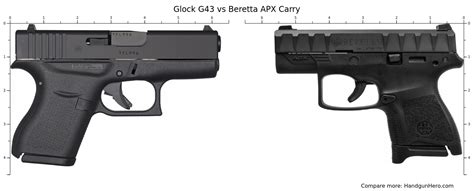 Glock G43 vs Beretta APX Carry size comparison | Handgun Hero