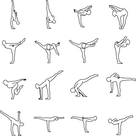 Yoga poses vector illustration outline sketch hand drawn 3057902 Vector Art at Vecteezy