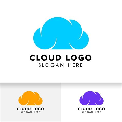 Cloud logo design template vector icon. cloud tech logo. 3564959 Vector Art at Vecteezy