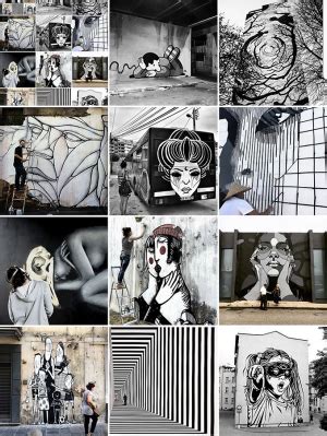 Black & White ! Street Art Mosaic