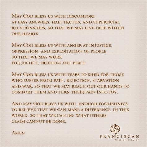 A Franciscan Benediction #prayer If you want to change the world, join us www ...