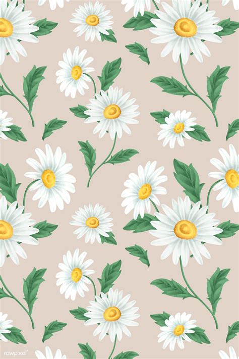 Download premium vector of White daisy flower seamless patterned | Daisy painting, Daisy ...