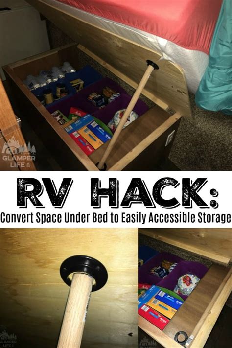 RV Hack: Convert Space Under Bed to Easily Accessible Storage - Glamper ...