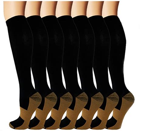 Copper Compression Socks (7 Pairs) for Women & Men-Workout And Recover – Best Compression Socks Sale