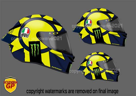 Valentino Rossi MotoGP 2018 Helmet Sticker - Scuderia GP | GPBox