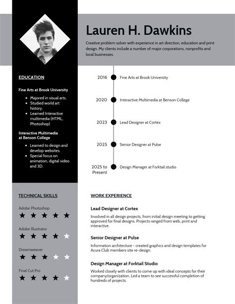 Gray Creative Timeline Simple Resume Template | Infographic resume template, Infographic resume ...