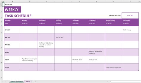 Microsoft Word Timetable Template - Free Word Template