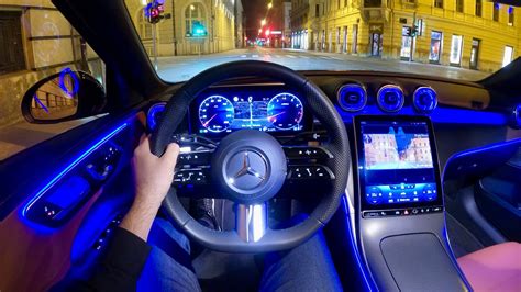 My MERCEDES C-CLASS 2023 - NIGHT POV test drive & FULL REVIEW (C 300 4MATIC AMG Line) - YouTube