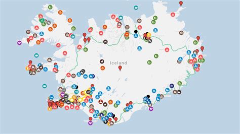 Map of Iceland - Complete sights and tours