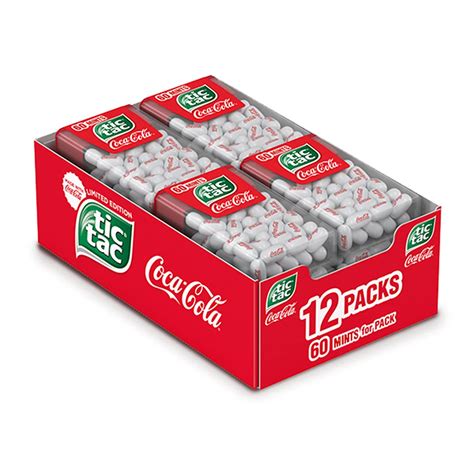 12 Count (Pack of 1), coca, Tic Tac Coca-Cola Mints, Bulk Hard Candy Mints, 1 oz, 12 Count ...