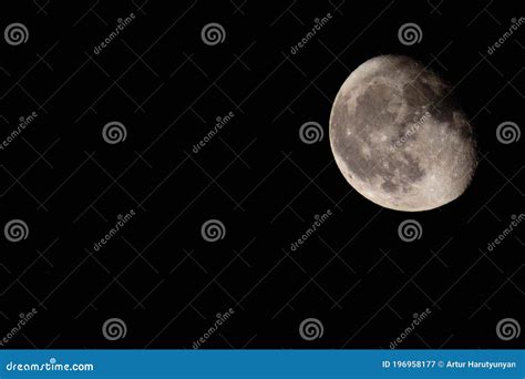 Big moon in the night sky stock image. Image of circle - 196958177