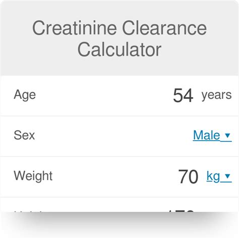 Creatinine Clearance Equation Calculator - Tessshebaylo