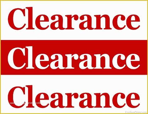 Retail Sale Signs Templates Free Of Printable Clearance Sale Sign ...