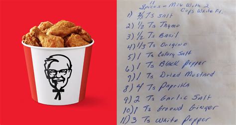 The Top Secret KFC Recipe For Fried Chicken Was Once Leaked