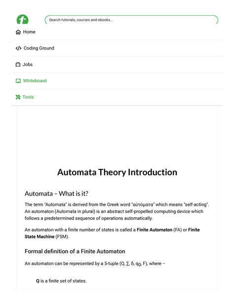 Theory of automata or theory of computation a quick guide pdf made from ...