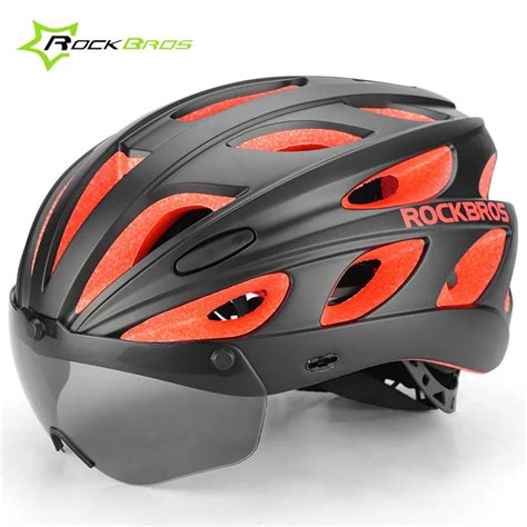 Rockbros Cycling Helmet Men Women Magnetic Goggles Safe Bicycle Helmet ...