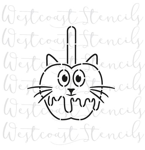 PYO Candy Apple Cat Stencil - Westcoast Stencils