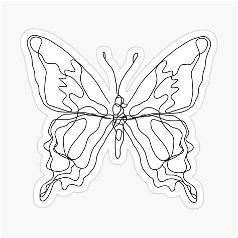 "Butterfly Outline " Sticker for Sale by Katari Designs | Tattoos ...