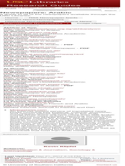 Research Guides: Newspapers: Arabic | PDF | Newspapers | News