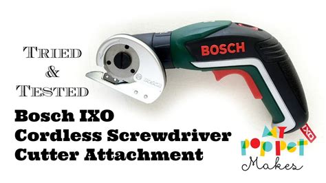 Bosch IXO Cordless Screwdriver Cutter Attachment in Action - YouTube