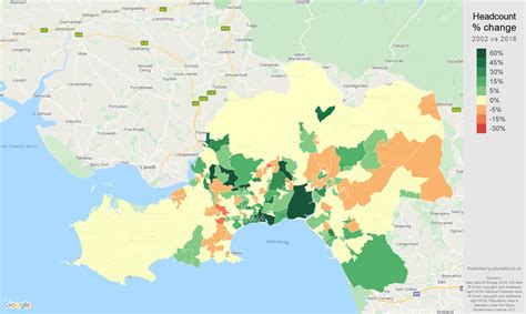 West-Glamorgan population growth rates.