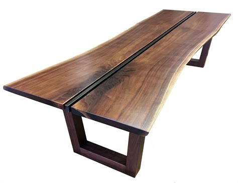 Custom Made Live Edge Walnut Slab Table by Object A | CustomMade.com