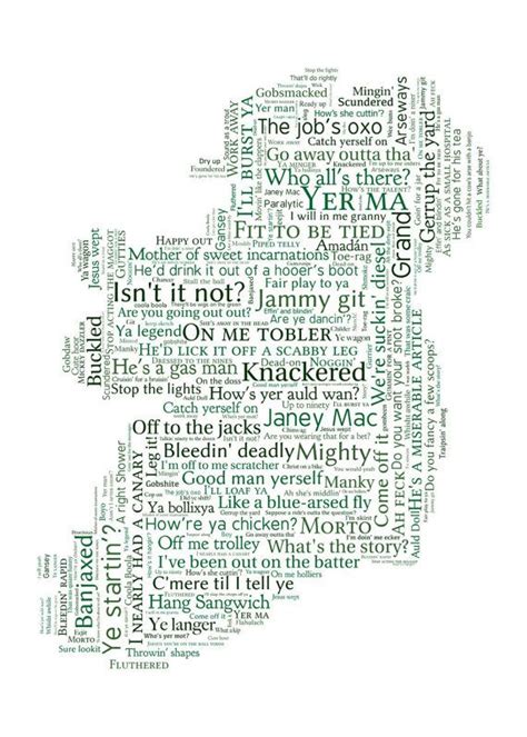 The Manky Map A Slang Map of Ireland by the Word Bird Word Art - Etsy