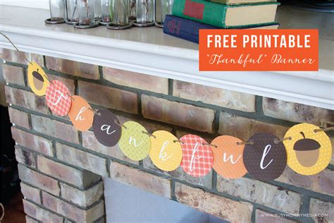 Free Printable "Thankful" Banner