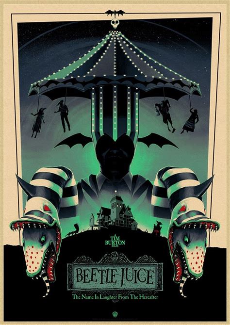 Beetlejuice Classic horror movie Classic Decorative Retro Poster Wall ...