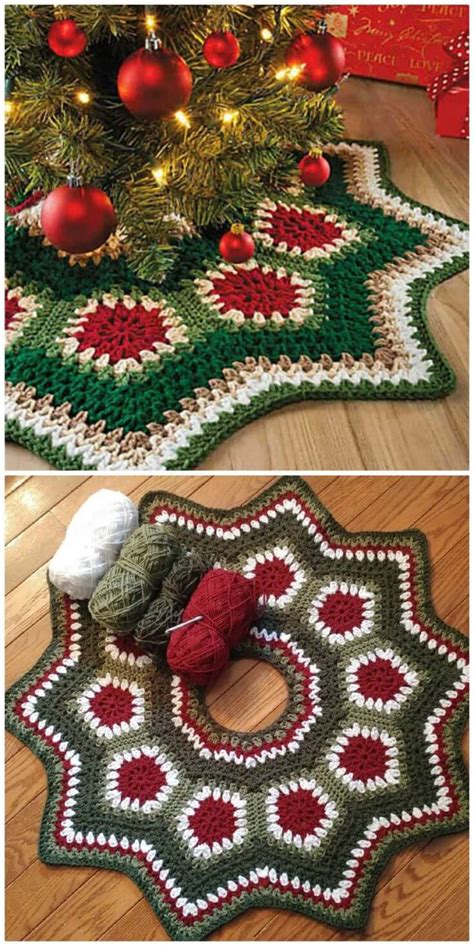 17 Crochet Christmas Tree Skirt Free Patterns