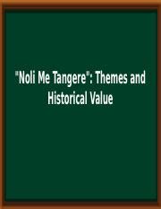 Noli Me Tangere themes.pptx - Noli Me Tangere : Themes and Historical ...