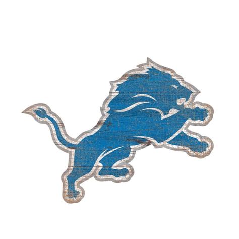 Adventure Furniture NFL Indoor Detroit Lions Distressed Logo Cutout Wood Sign N0843-DET - The ...