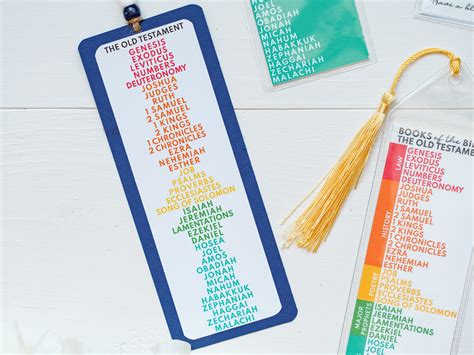 Books of the Bible Bookmarks Bible Study for Kids Sunday | Etsy