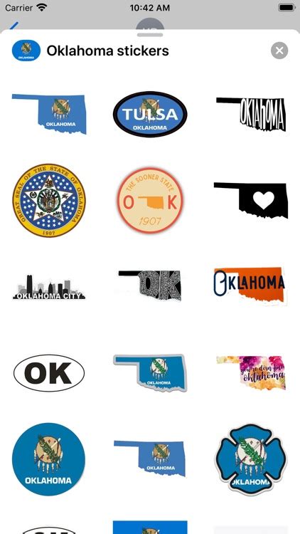 Oklahoma emoji - USA sticker by Sergei Fomichev