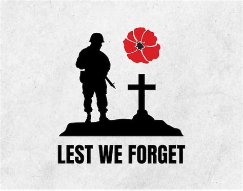 Lest We Forget Printable Cut Files Poppy SVG for Remembrance | Etsy ...