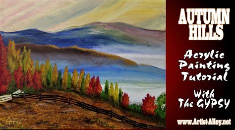 Acrylic Painting Tutorial: Autumn Hills – Artist Alley Studio