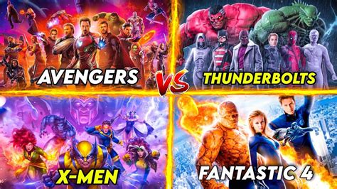 Avengers Vs Thunderbolts Vs X-Men Vs Fantastic four / The Skz creations ...