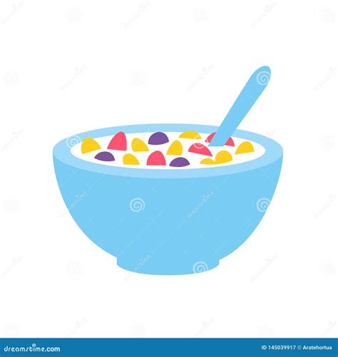 Full Cereal Bowl Clip Art