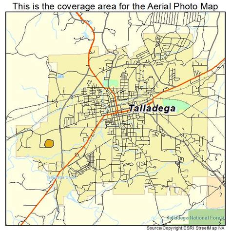 Aerial Photography Map of Talladega, AL Alabama