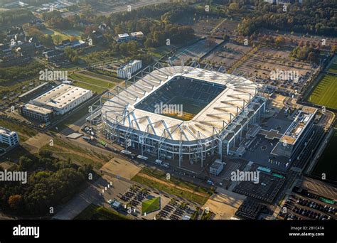 Aerial photo, Football stadium BORUSSIA-PARK, Borussia Mönchengladbach ...