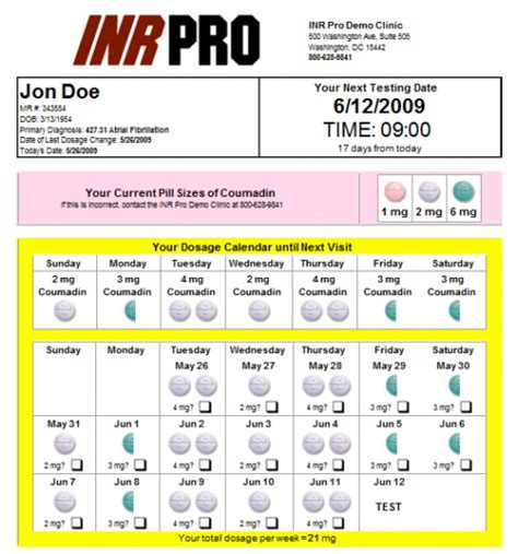 Change to Patient Dosage Printout