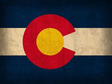 Colorado State Flag Art on Worn Canvas by Design Turnpike | State flag ...