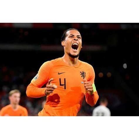 NIKE VIRGIL VAN DIJK NETHERLANDS AUTHENTIC VAPOR HOME JERSEY UEFA ...