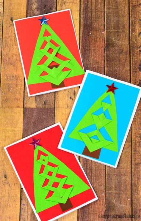 DIY Easy Festive Tree Christmas Card Idea - Easy Peasy and Fun